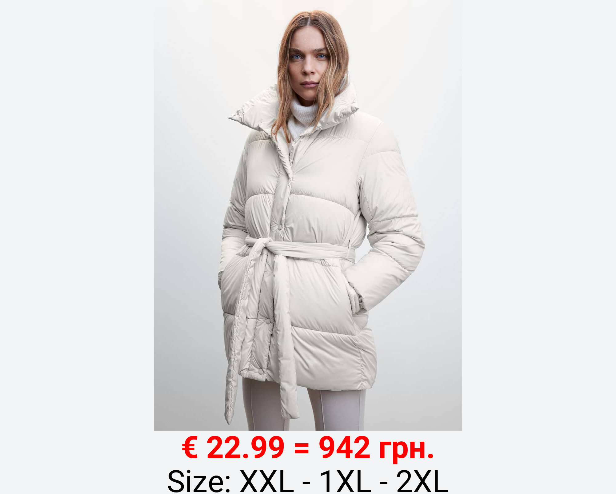 Anorak acolchado cinturón