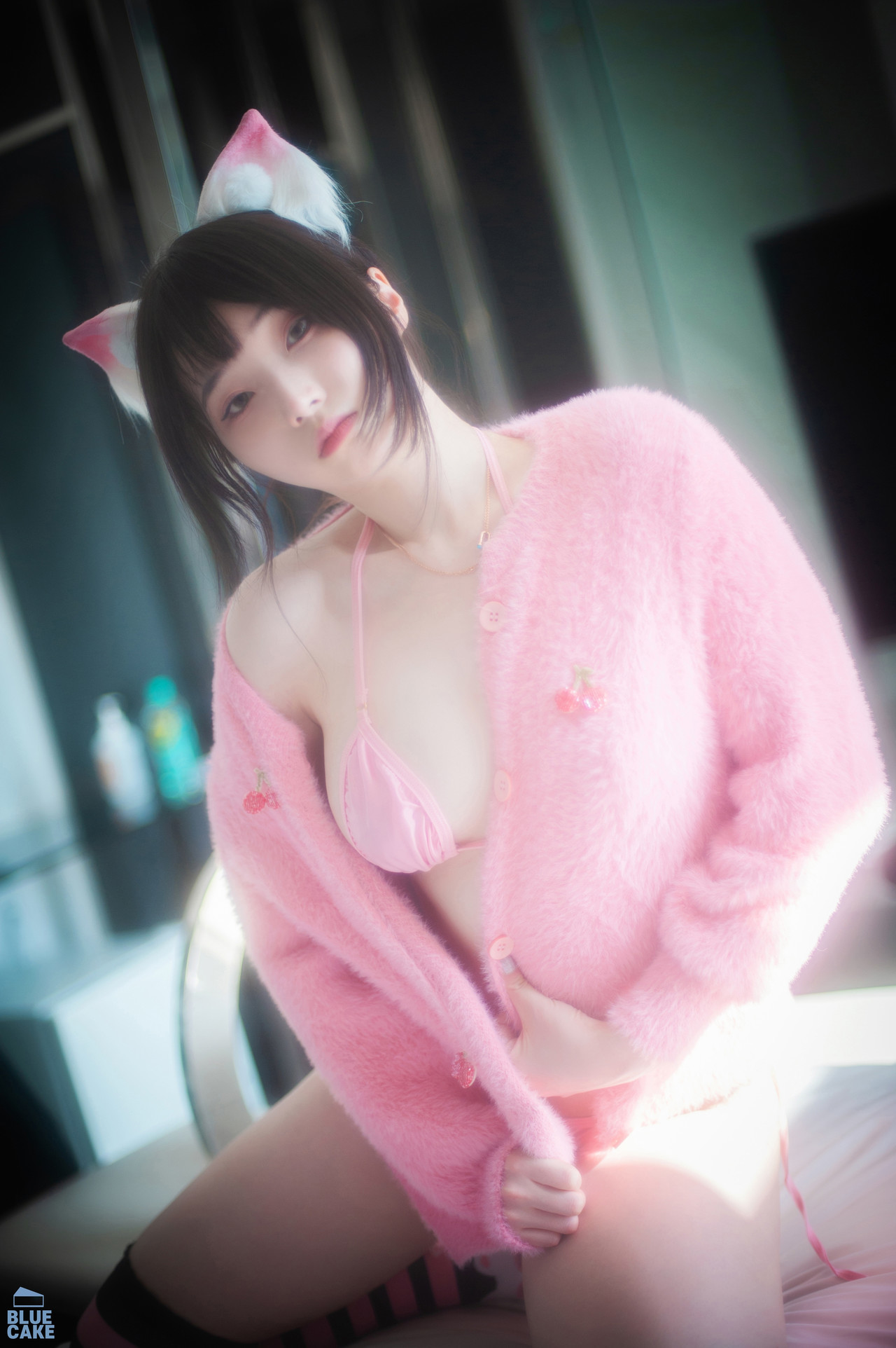 Bambi 밤비, [BLUECAKE] Naughty Cats Pink & Mint RED Set.01 54