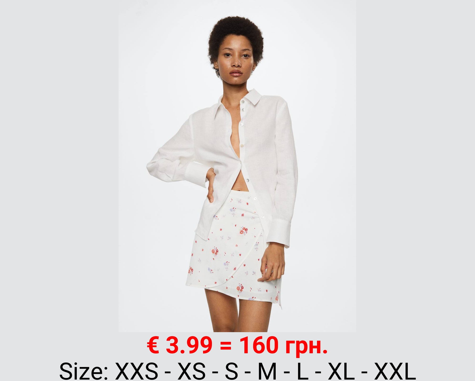 Falda cruzada estampada