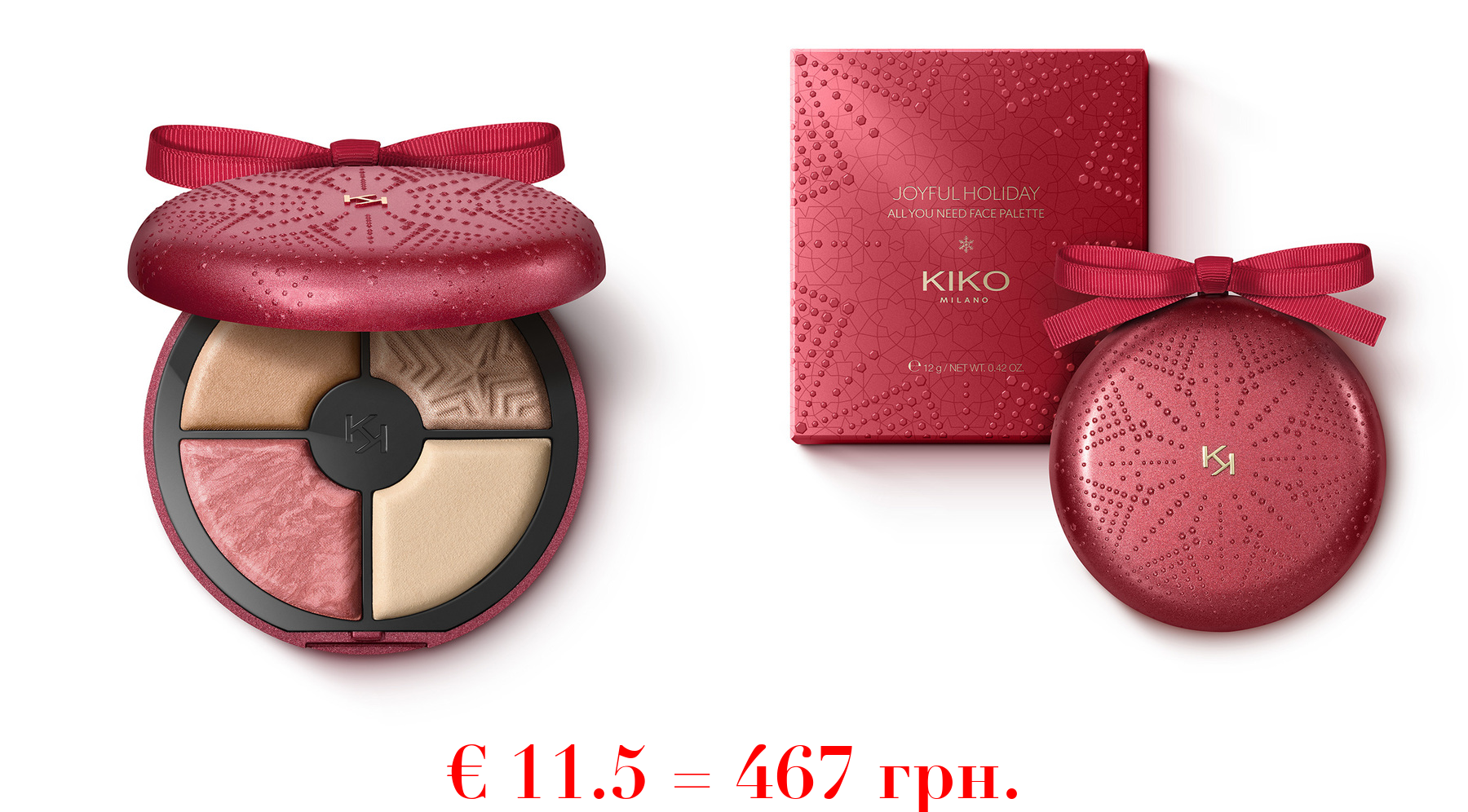 joyful holiday all you need face palette