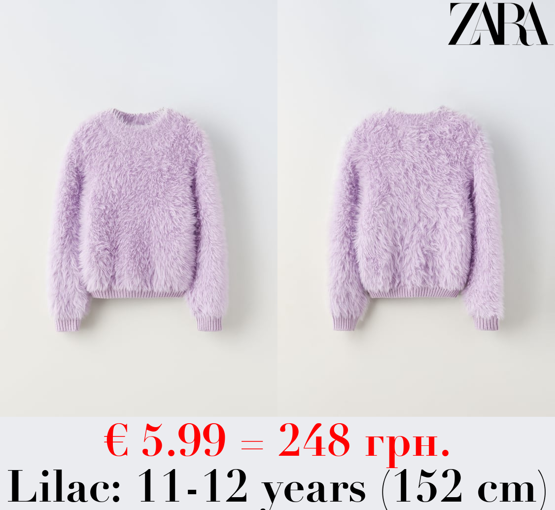 FAUX FUR KNIT SWEATER