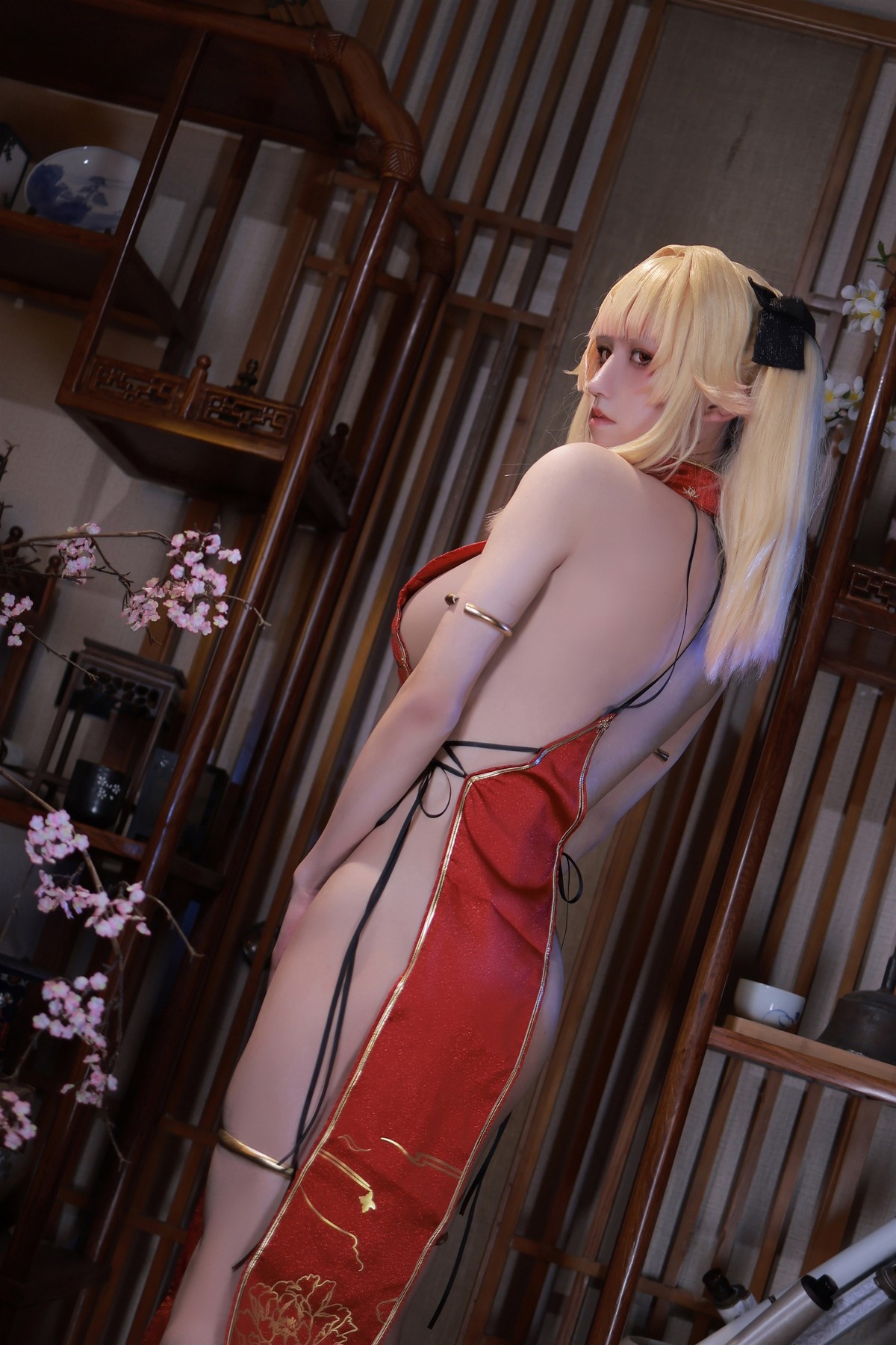 Cosplay 桜满三时 萌姬联合 旗袍 9