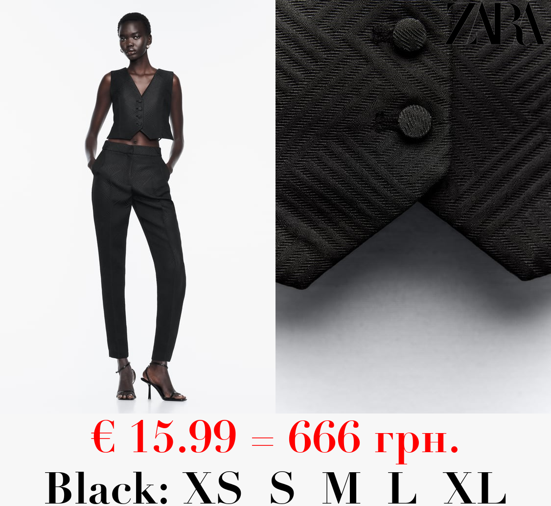 OPEN BACK JACQUARD WAISTCOAT