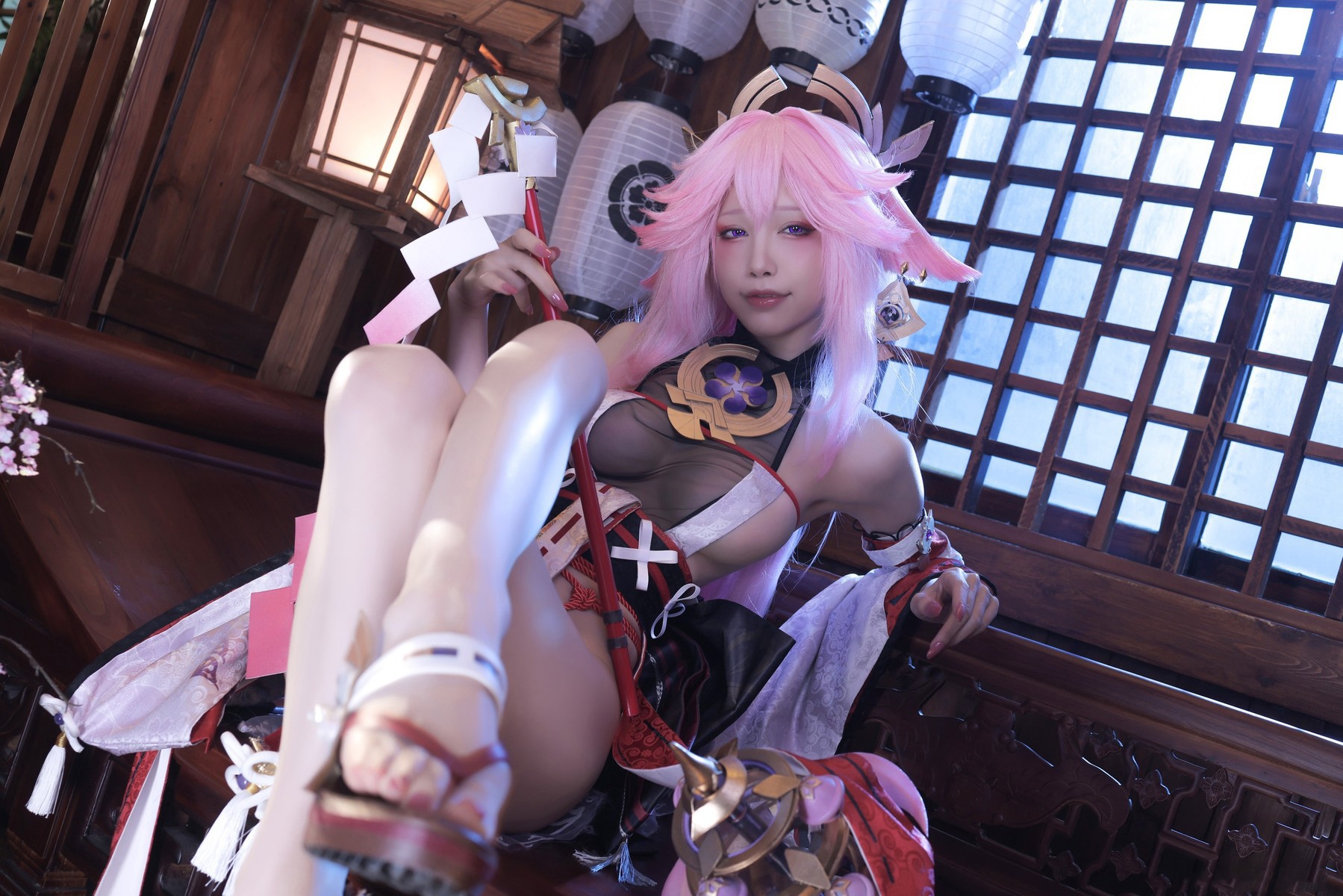 Cosplay 水淼Aqua 新原神八重神子 Set.01 19