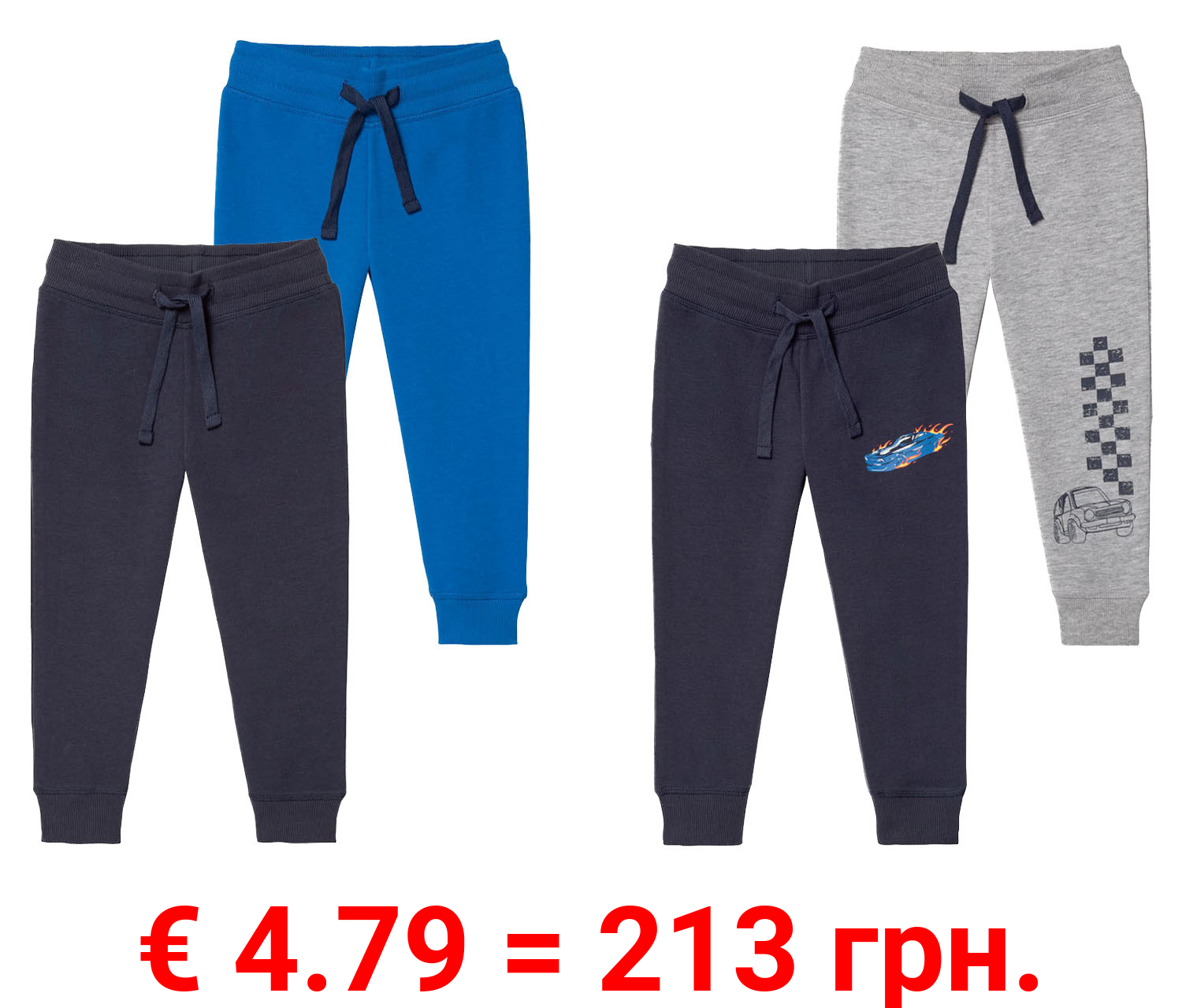 lupilu® Kleinkinder Sweathose, 2 Stück, mit hohem Baumwollanteil