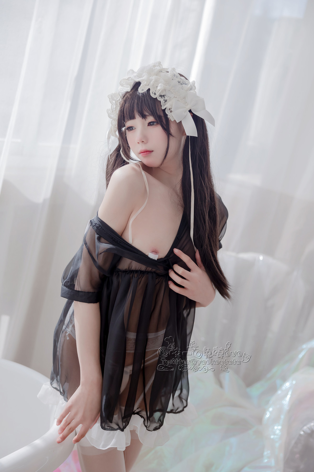 Cosplay 黏黏团子兔 黑白女仆 33