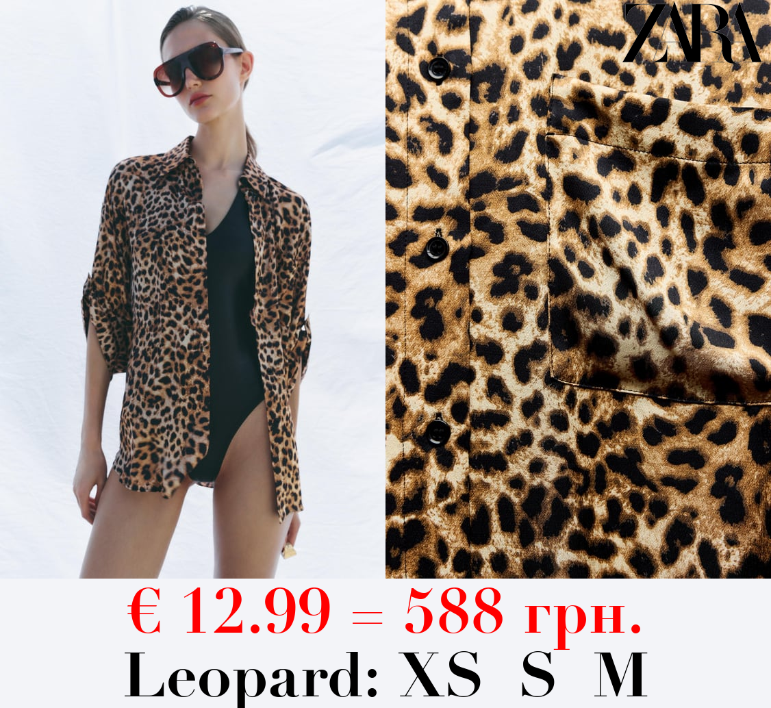 ZW COLLECTION ANIMAL PRINT SHIRT