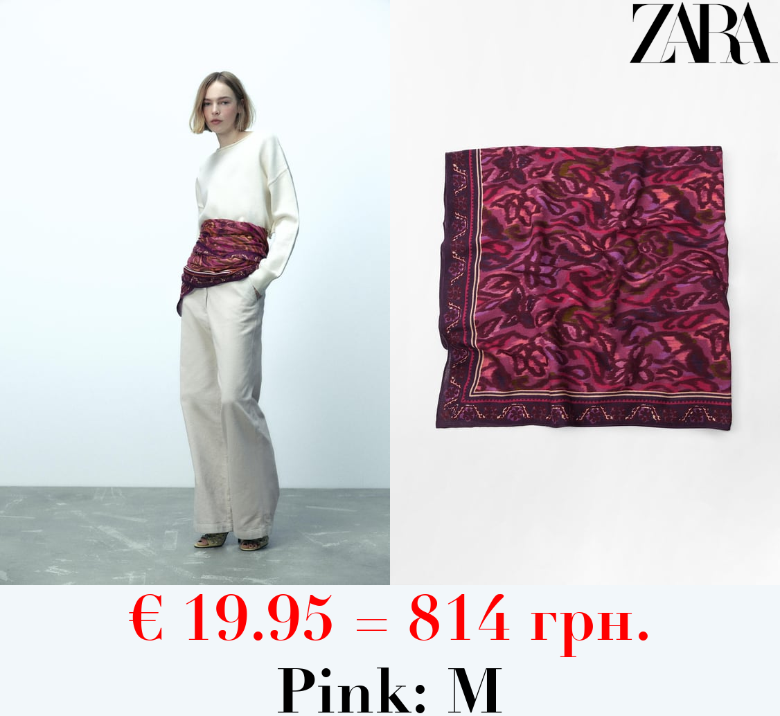 PRINTED FELT TEXTURE SCARF