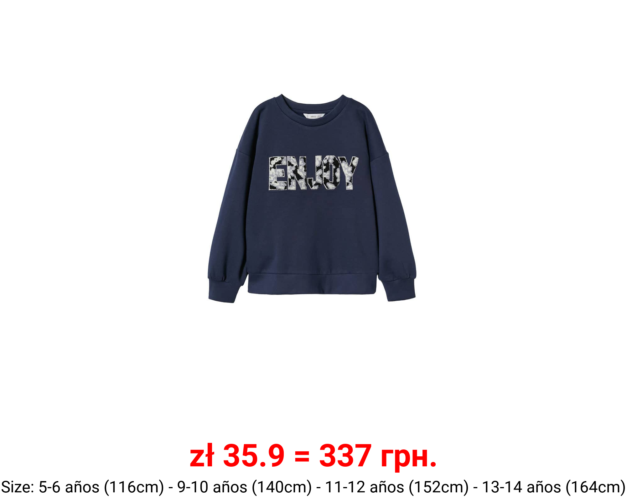 Sudadera mensaje textura