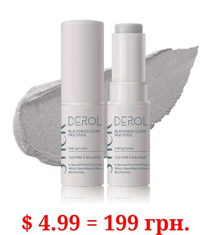 Blackhead Clear Mud Stick, Natural Scrub Ingredients Deeply Cleanses Pores and Absorbs Dirt and Oil for a Refreshed and Smooth Skin - Gentle and Nourishing Blackhead Remover and Exfoliating Cleansing Stick