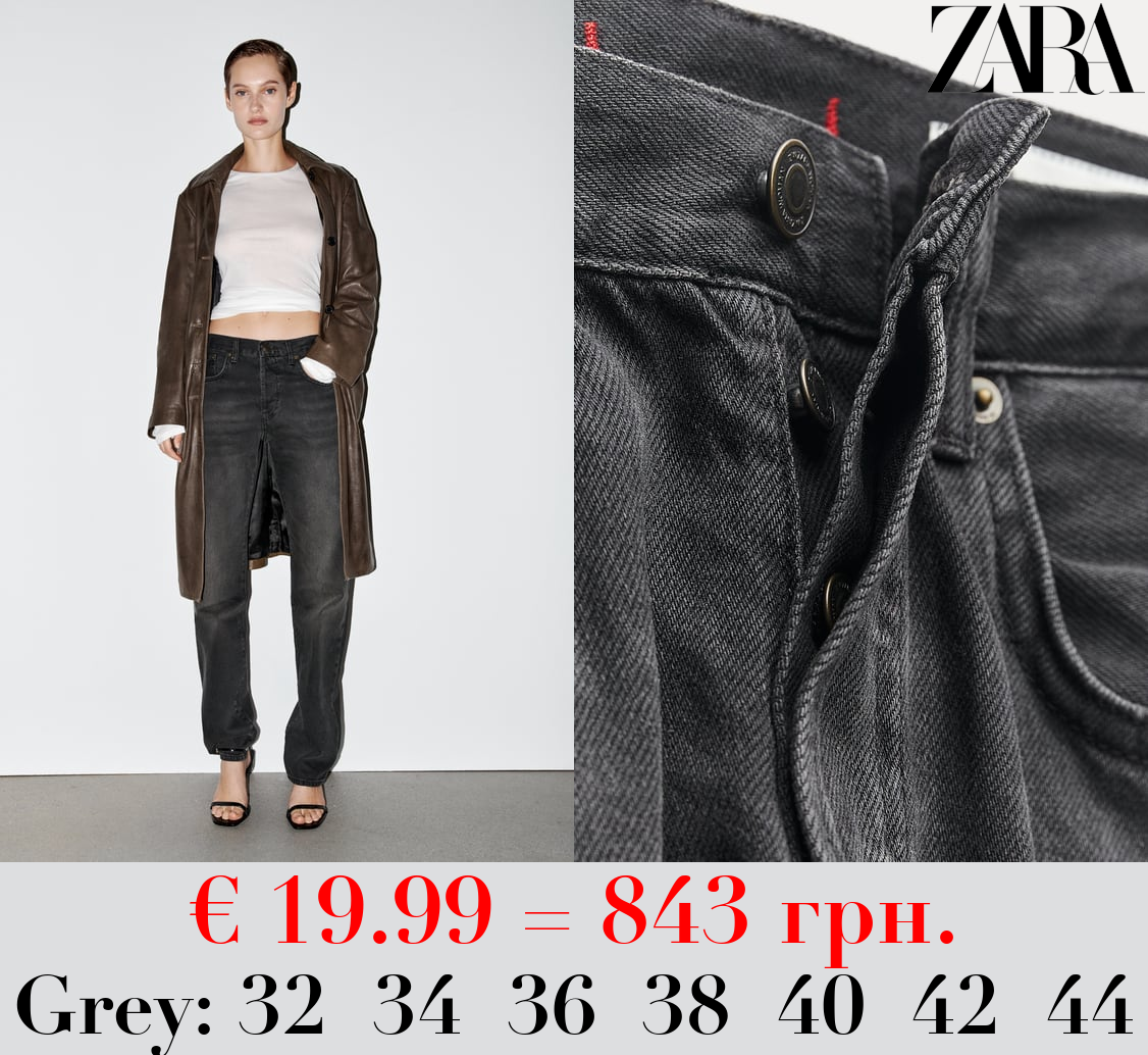 ZW COLLECTION STRAIGHT-LEG HIGH-WAIST FULL LENGTH JEANS