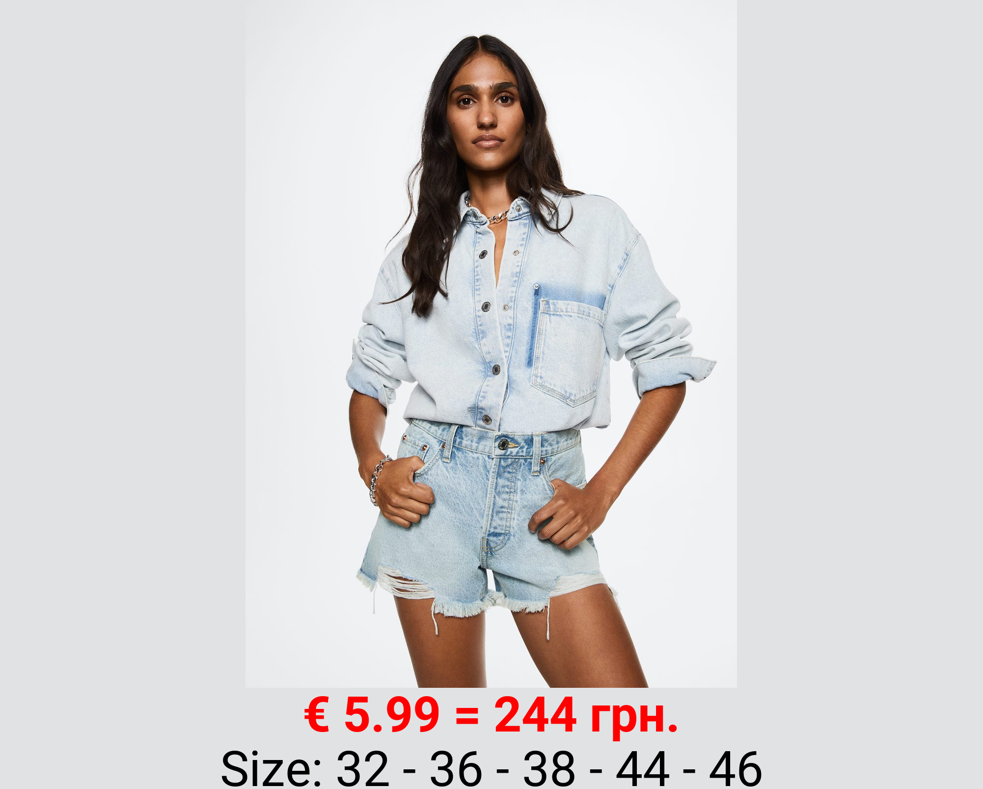 Mini short bajo deshilachado