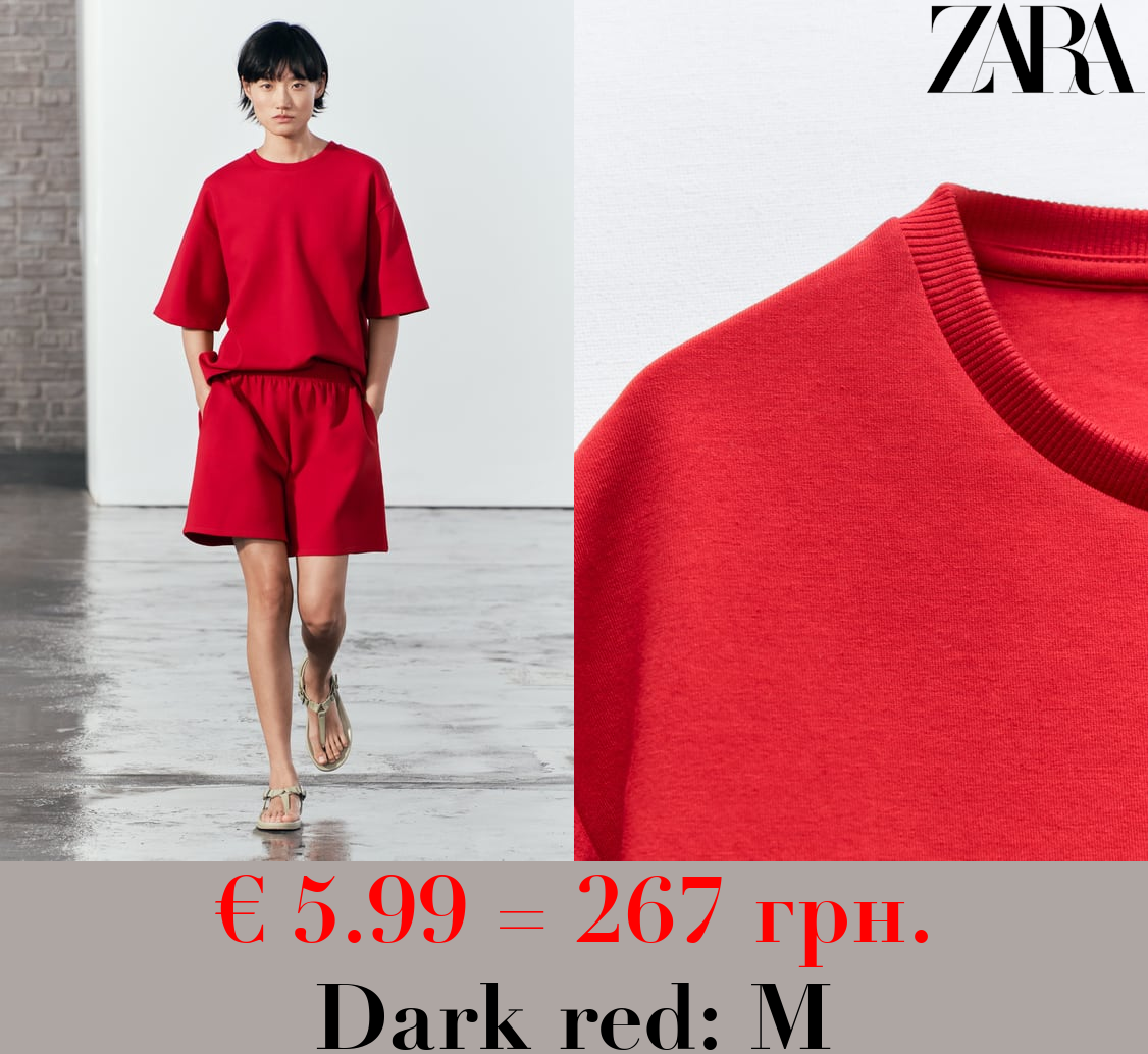 SHORT SLEEVE INTERLOCK SWEATSHIRT