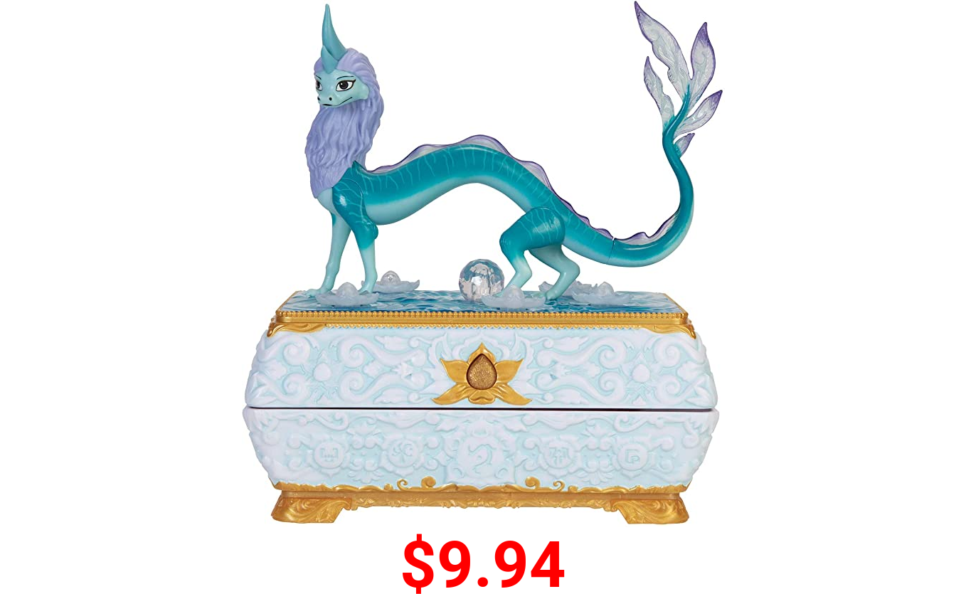 Disney Raya and The Last Dragon Sisu Dragon Chest Jewelry Box Features Color Changing Lights & Music