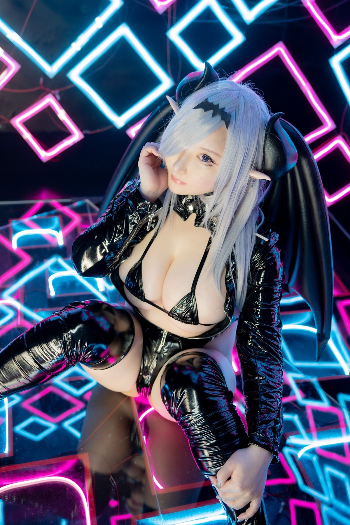 Cosplay SAKUサク See-through Bunny Succubus Set.04 4