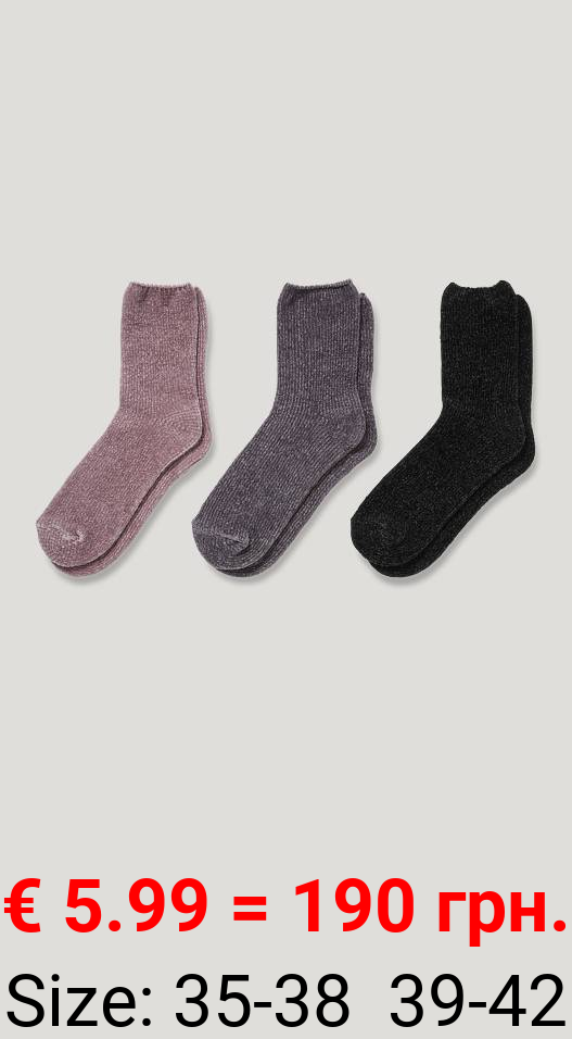Multipack 3er - Chenille-Socken