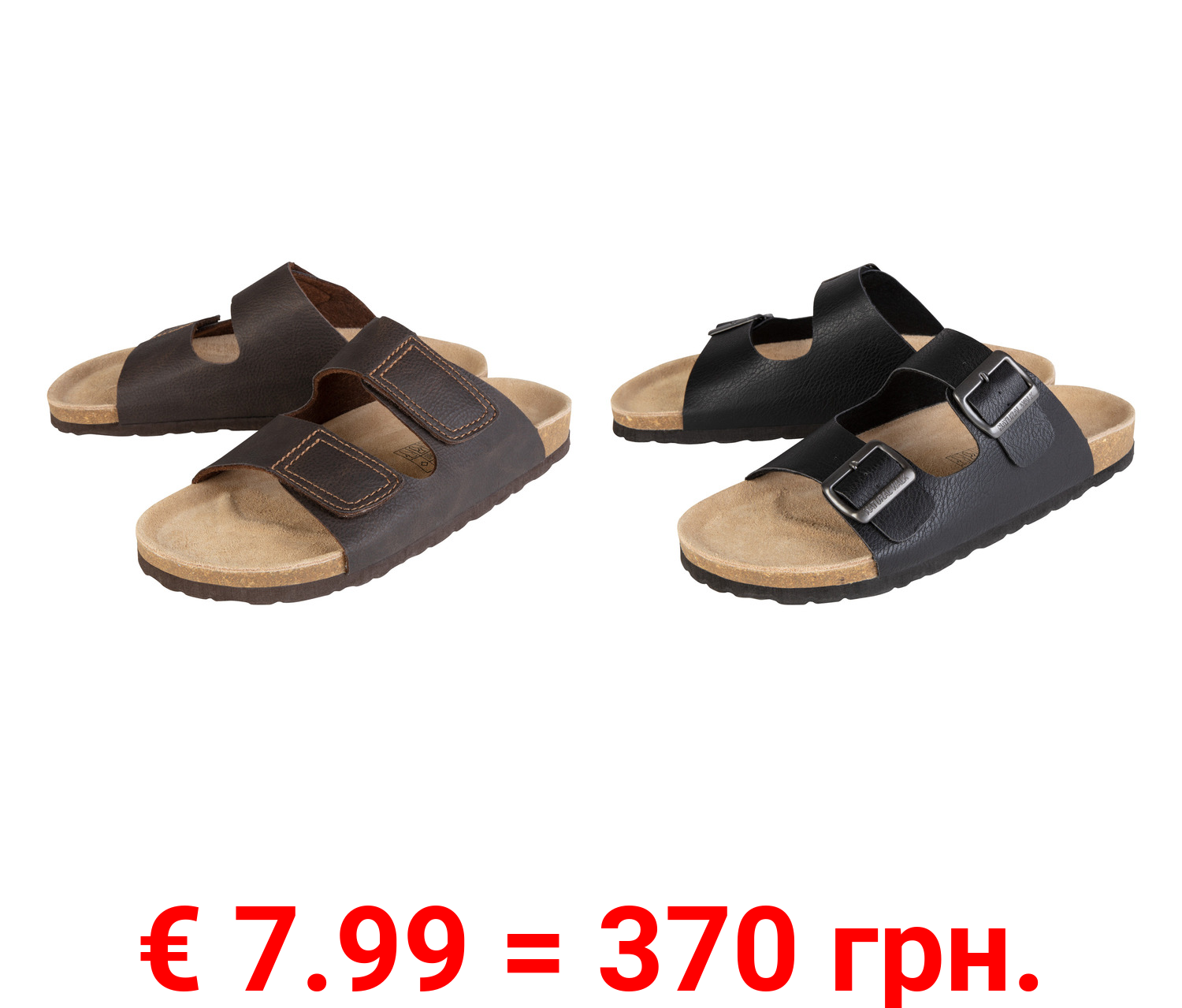 LIVERGY® Herren Pantoletten, vorgeformtes Fußbett