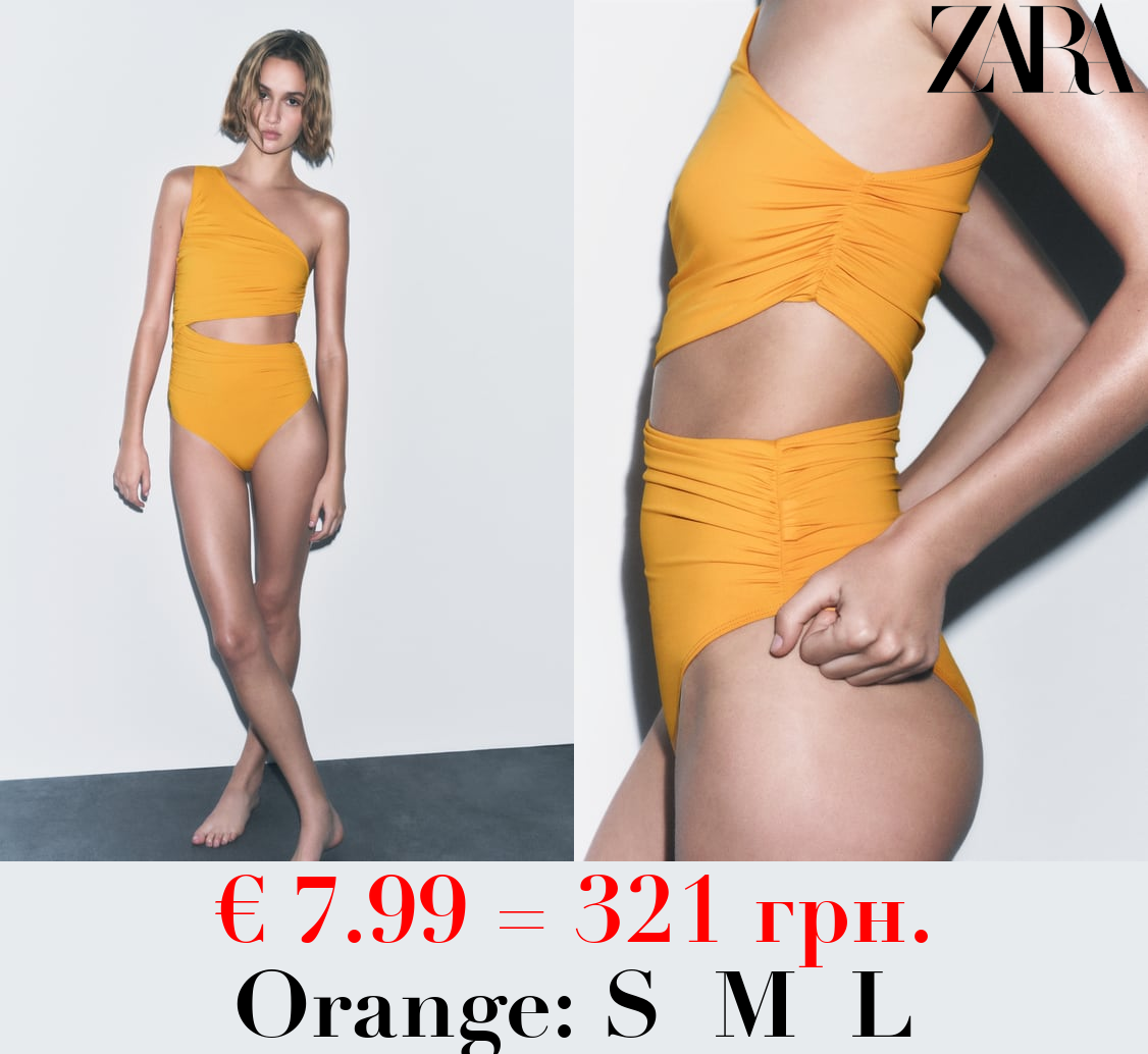 ASYMMETRIC CUT-OUT BODYSUIT