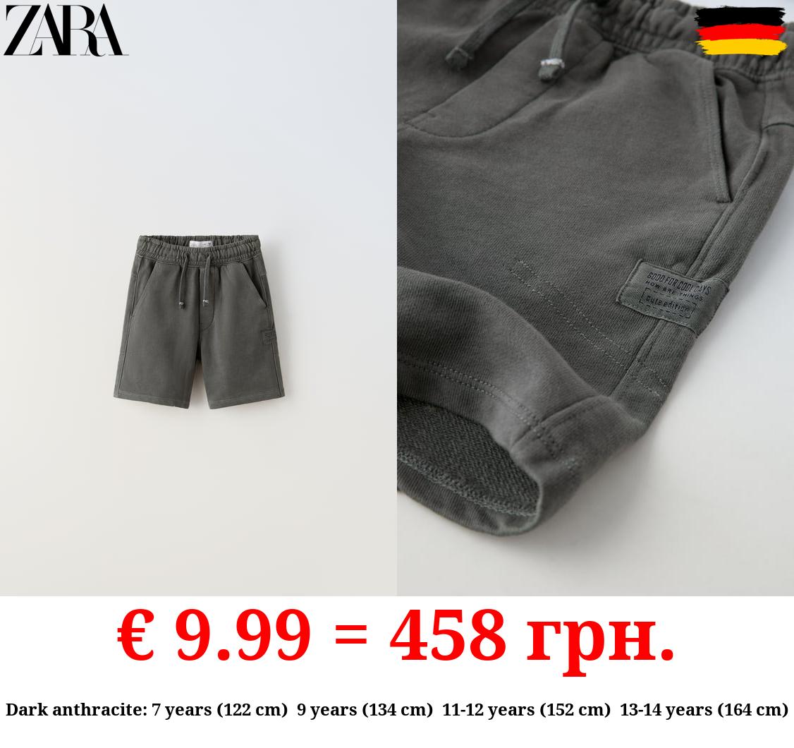 GARMENT DYED PLUSH BERMUDA SHORTS