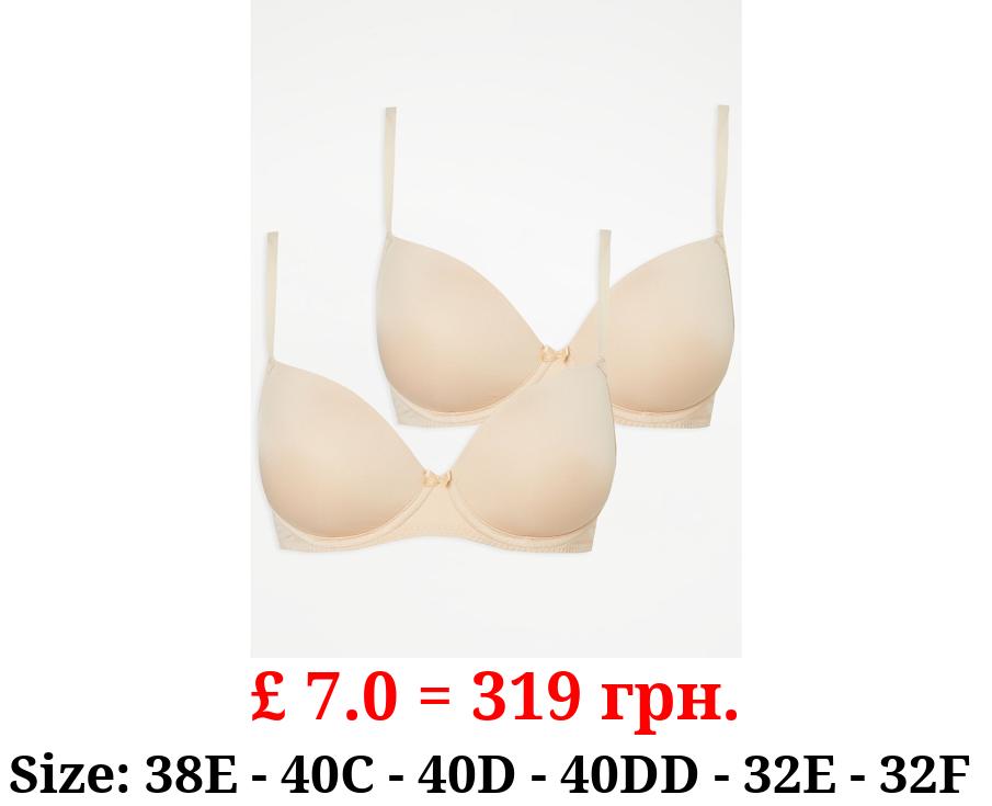 Light Nude Padded T-Shirt Bra 2 Pack
