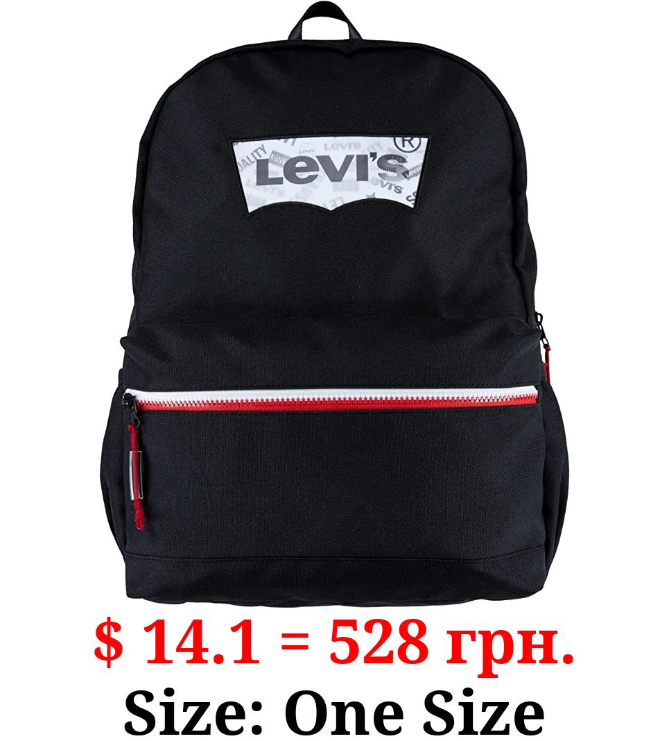 Levi's Unisex-Adults Classic Logo Backpack, Black Batwing, One Size