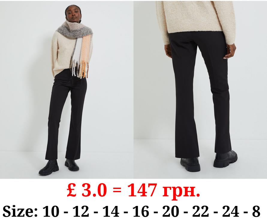 Black Formal Kick Flare Trousers