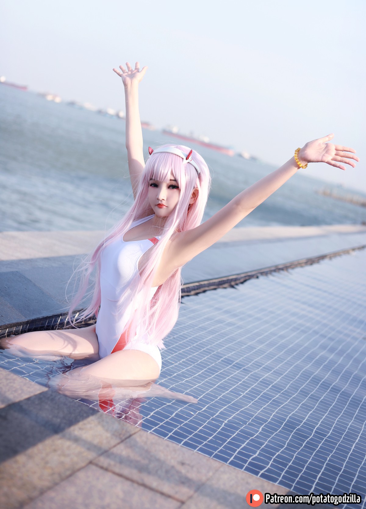 Cosplay Potato Godzilla Zero Two Swimsuit 27