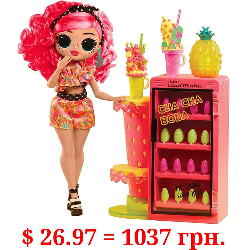 LOL Surprise OMG Sweet Nails – Pinky Pops Fruit Shop with 15 Surprises, Including Real Nail Polish, Press On Nails, Sticker Sheets, Glitter, 1 Fashion Doll, and More! – Great Gift for Kids Ages 4+