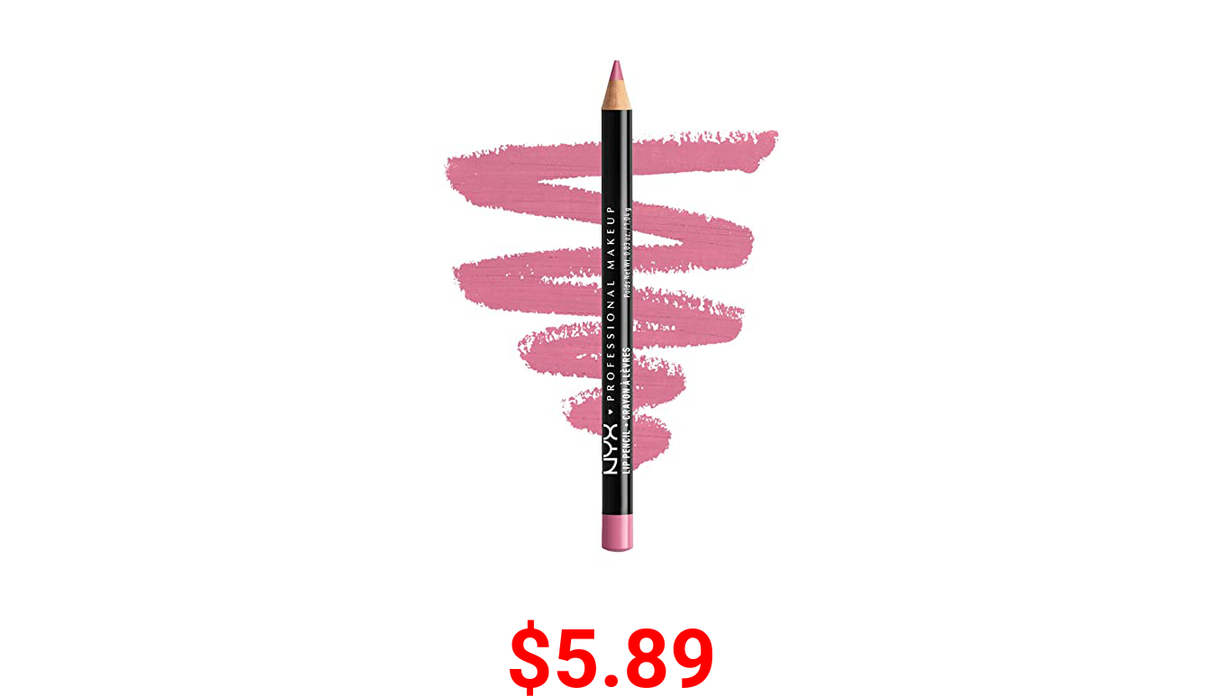 NYX PROFESSIONAL MAKEUP Slim Lip Pencil, Long-Lasting Creamy Lip Liner - Dolly Pink