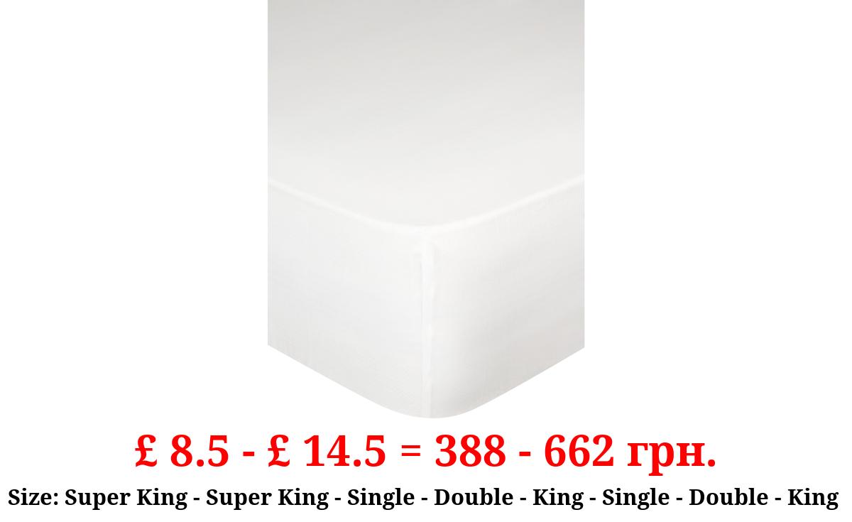 100% Cotton Percale Plain Fitted Sheet