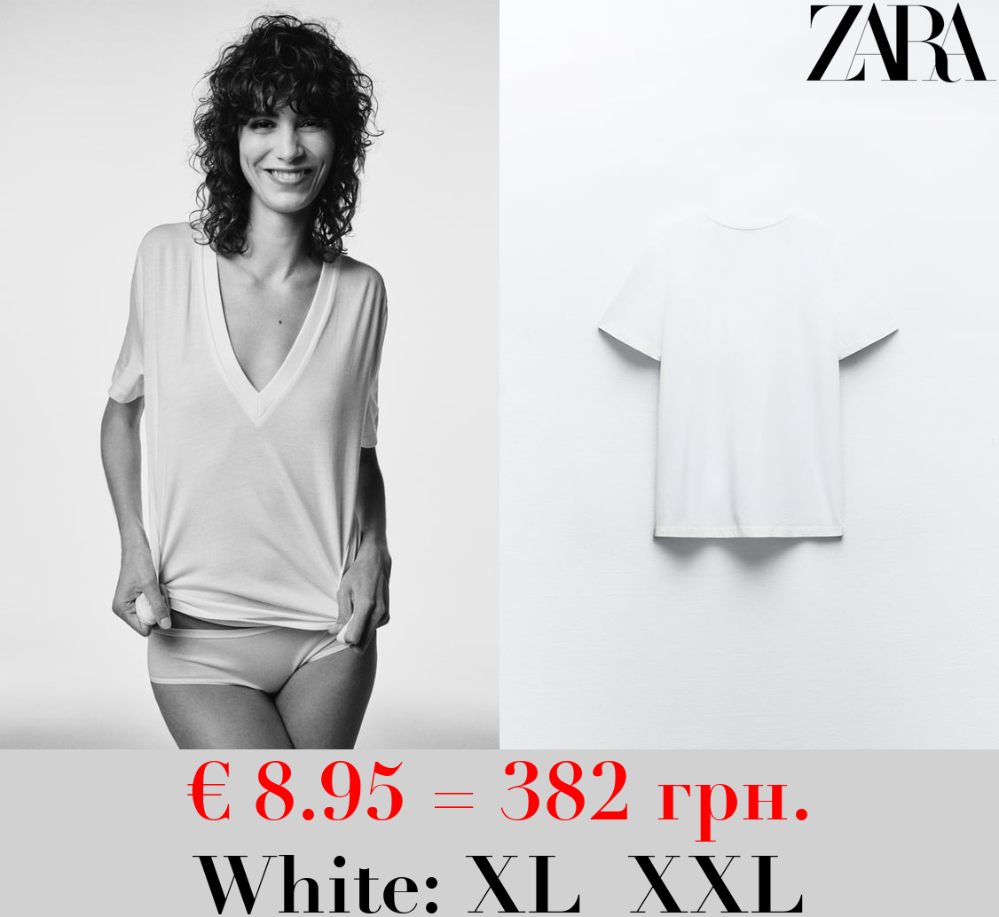 COTTON T-SHIRT WITH ENZYME FINISH