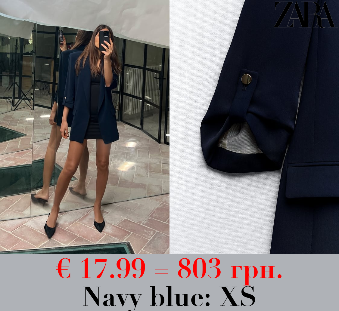 BLAZER WITH ROLLED-UP SLEEVES