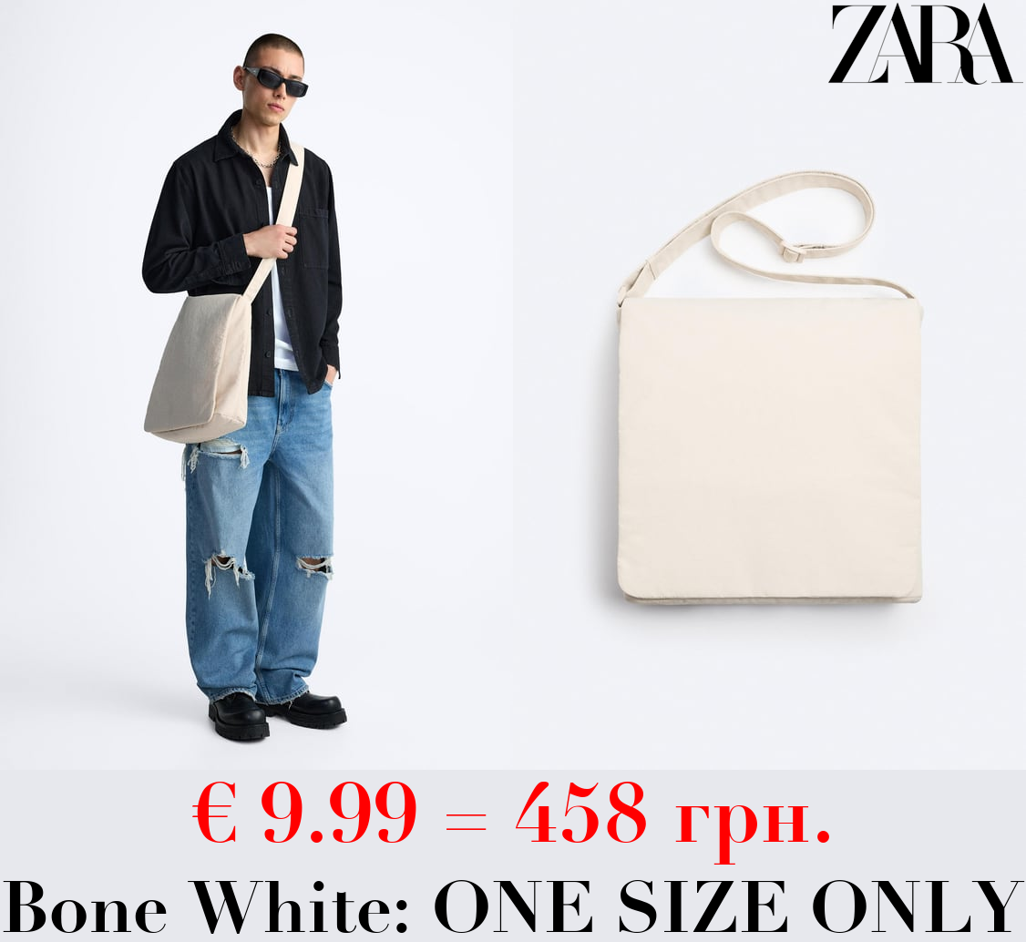 NYLON XL CROSSBODY BAG WITH FLAP