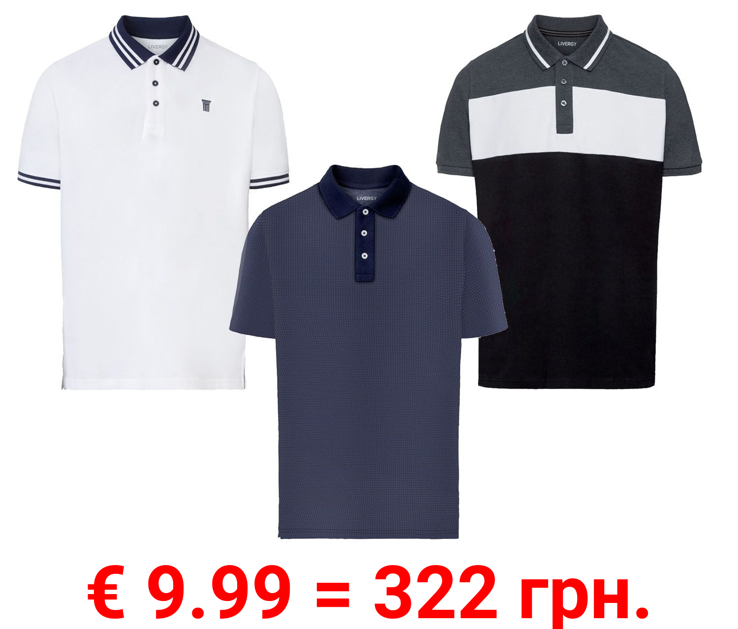 LIVERGY® Poloshirt Herren, in Pikee-Qualität