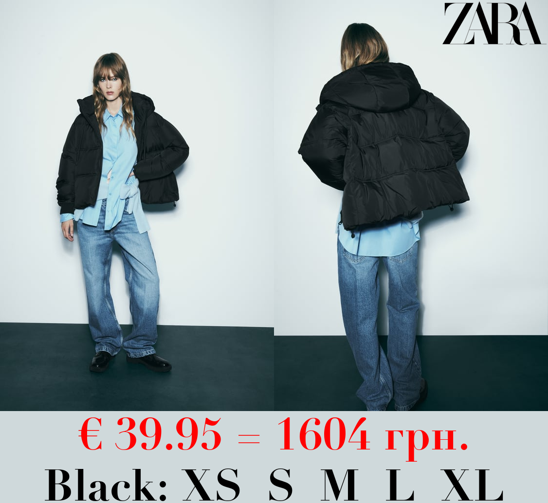 WATER AND WIND PROTECTION CROPPED PUFFER ANORAK