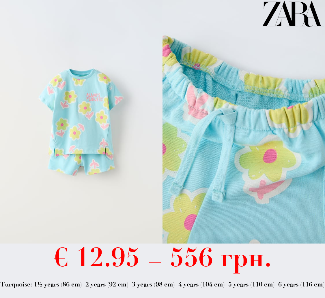 PRINT T-SHIRT AND BERMUDA SHORTS SET