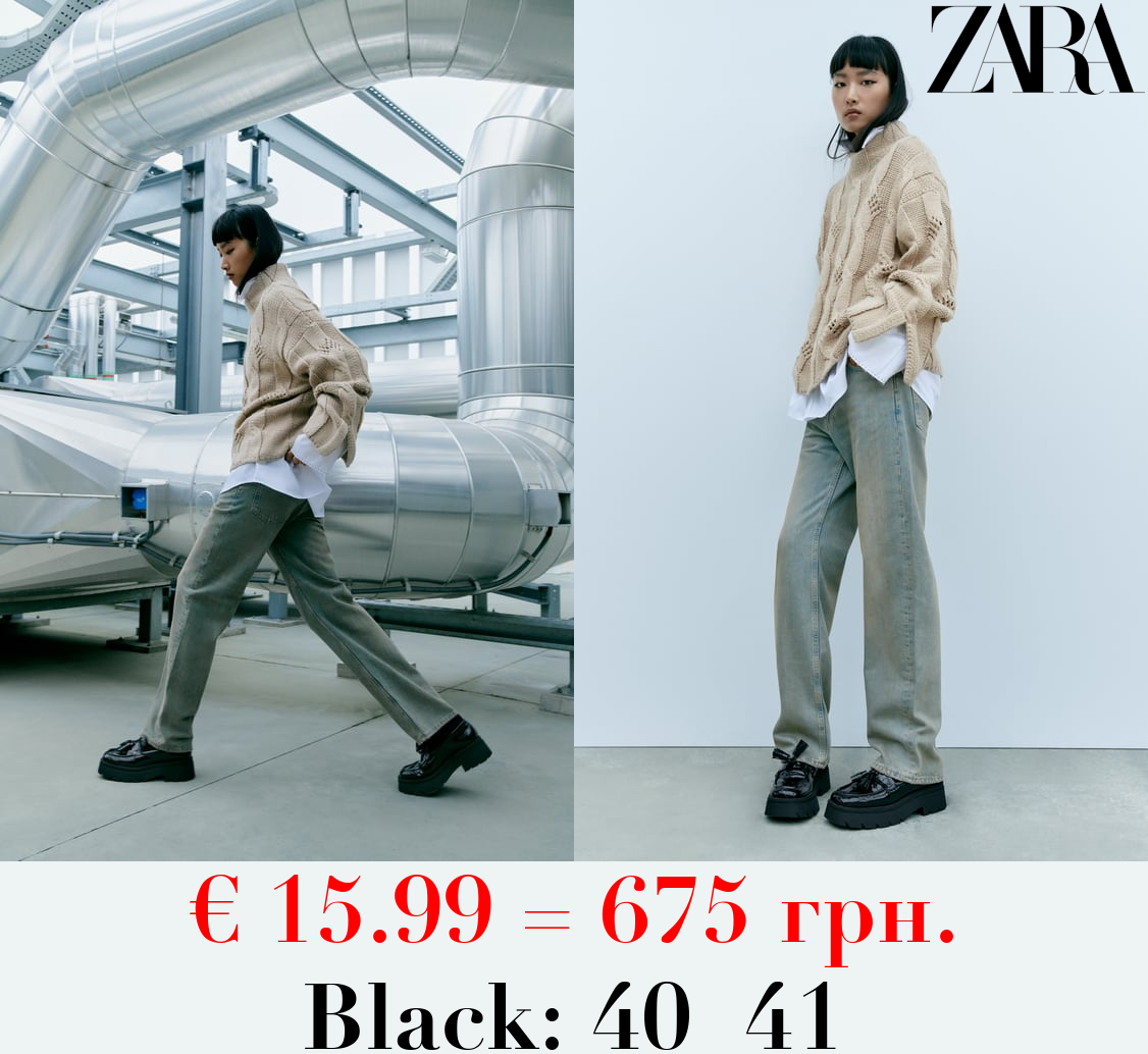 TRACK SOLE LOAFERS WITH TASSEL DETAIL