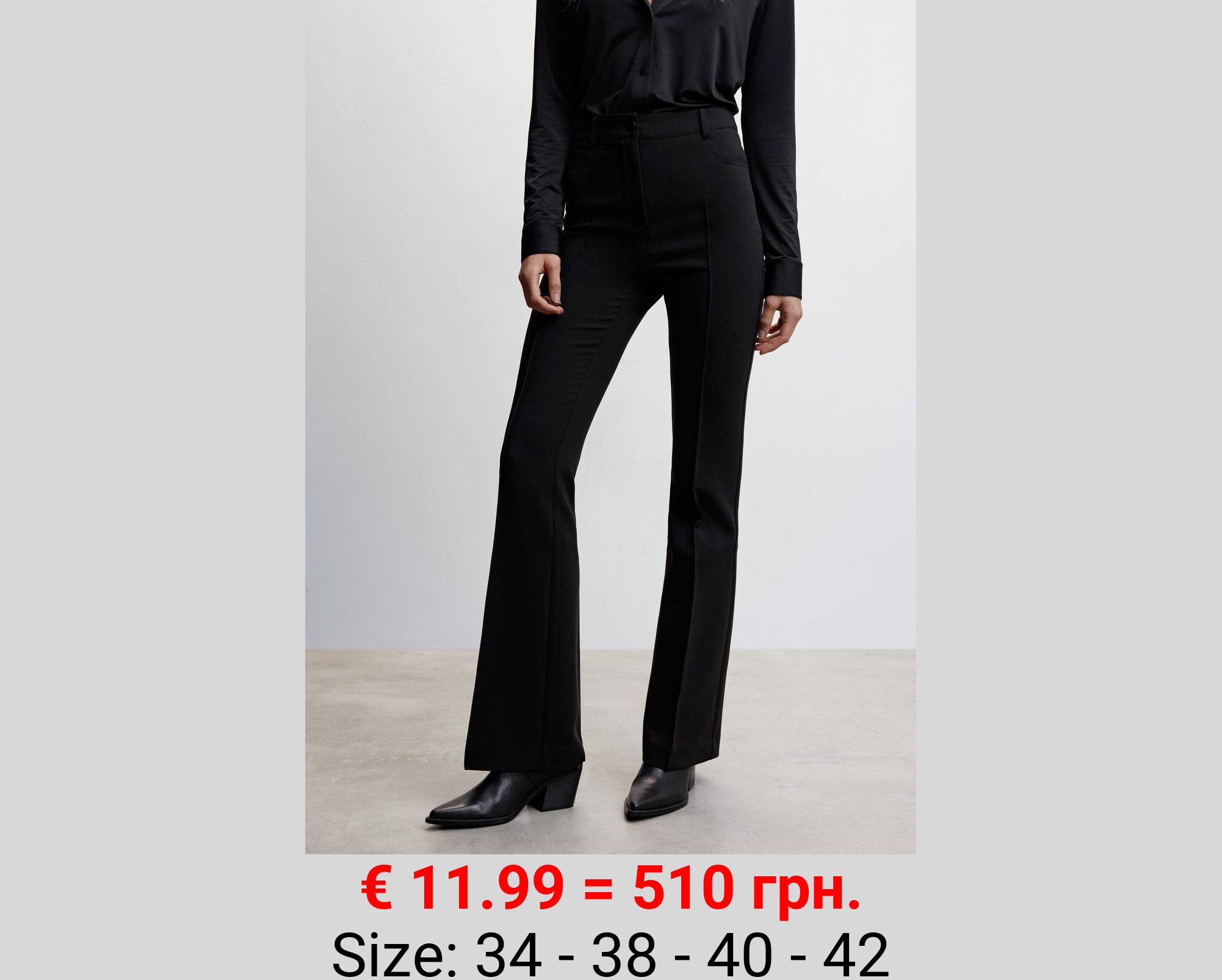 Pantalón acampanado pinzas