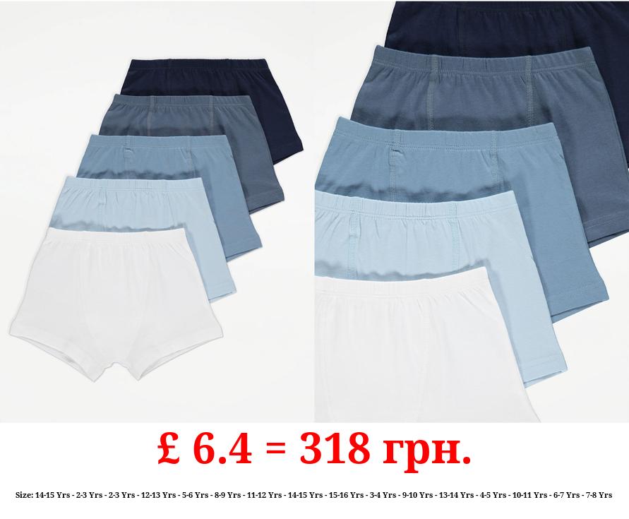 Assorted Plain Trunks 5 Pack