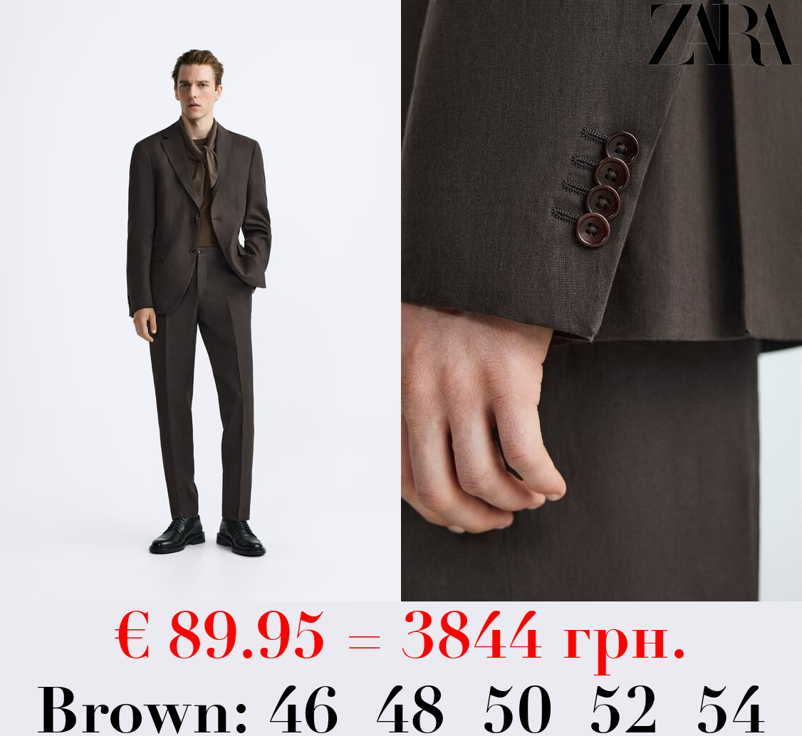 100% LINEN SUIT BLAZER