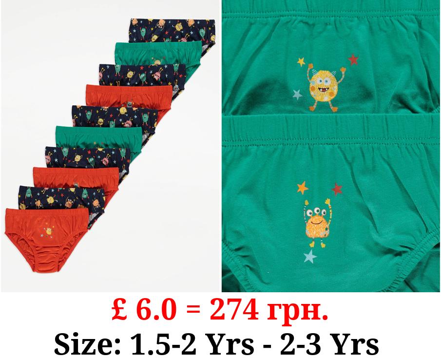 Bright Monster Briefs 10 Pack