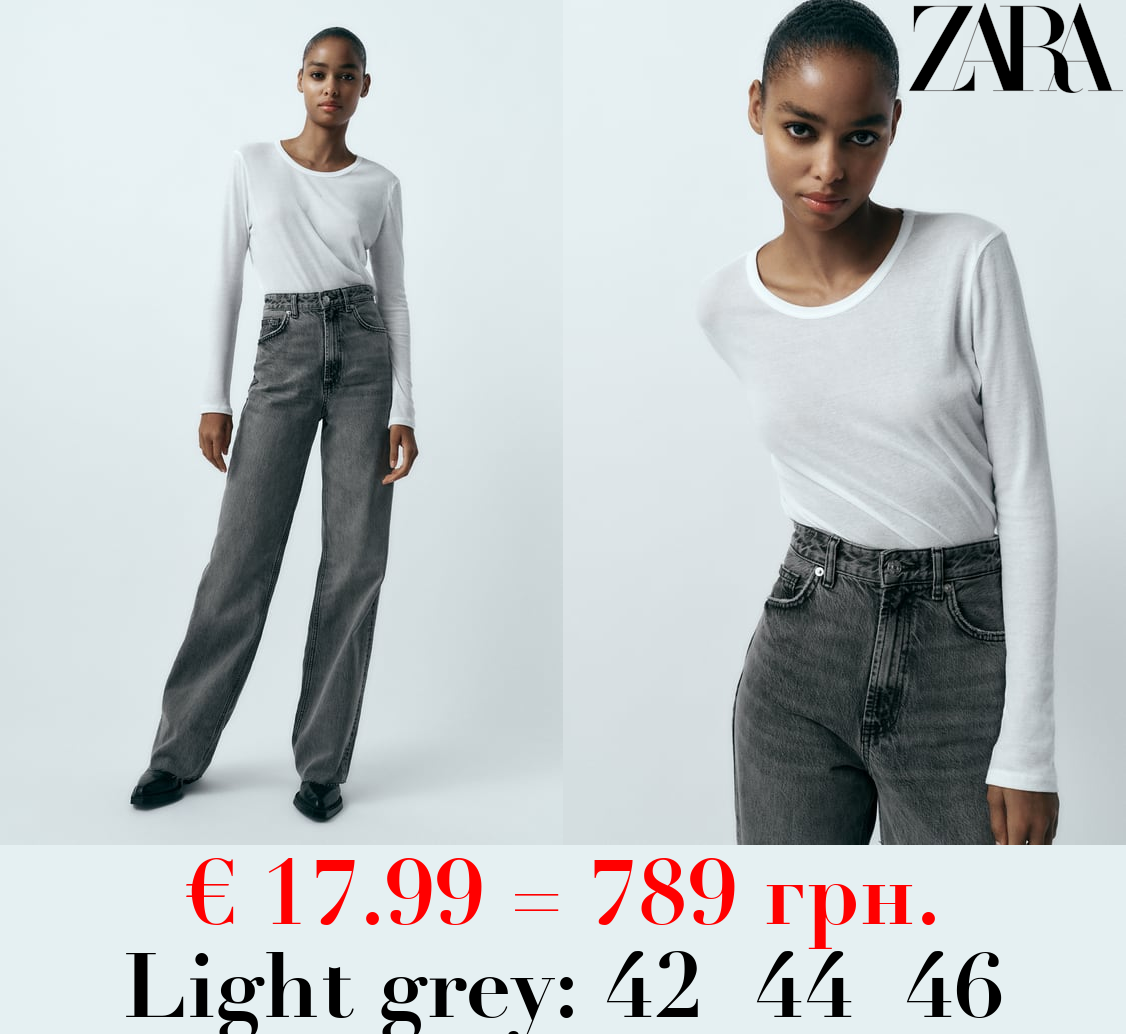 TRF HIGH-RISE WIDE-LEG JEANS