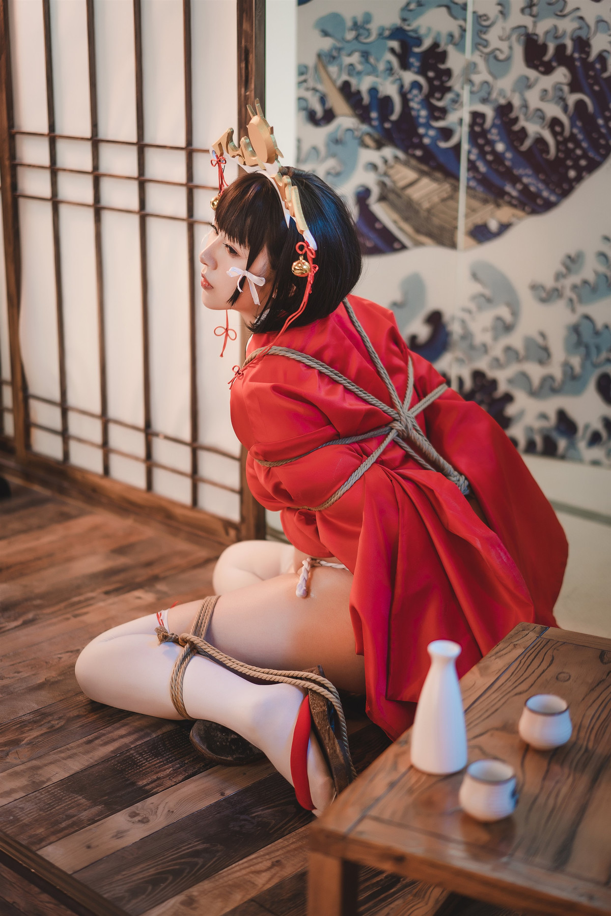 Cosplay 小容仔咕咕咕 黑兽巫女辉夜 30
