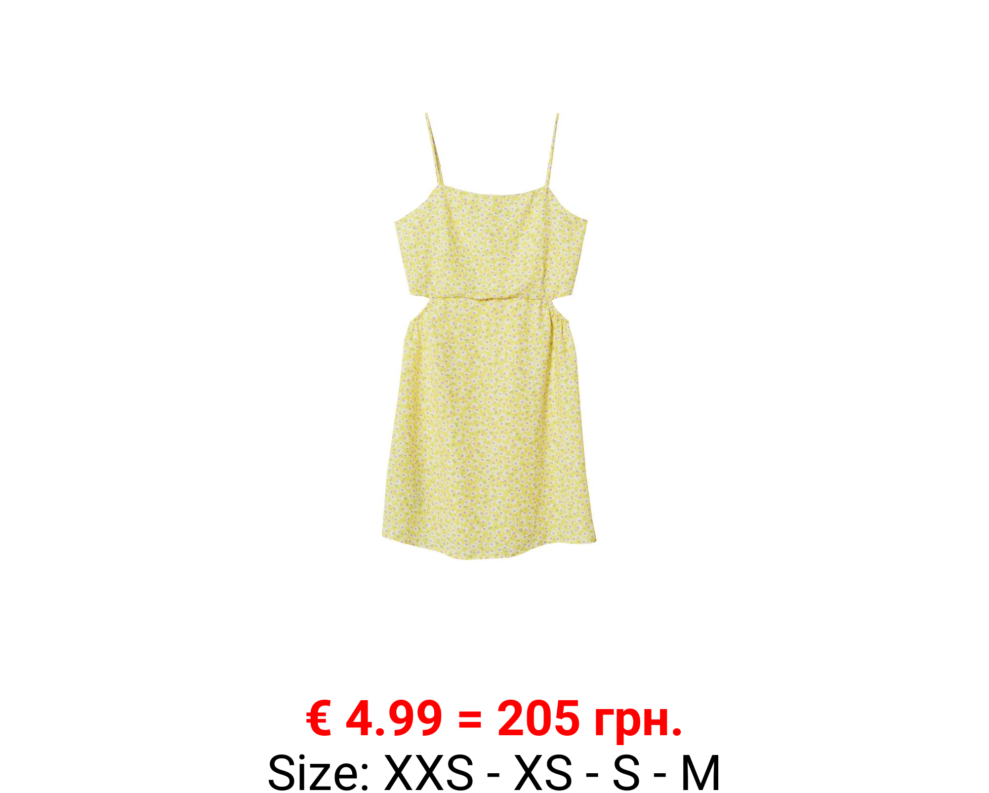 Vestido estampado abertura 