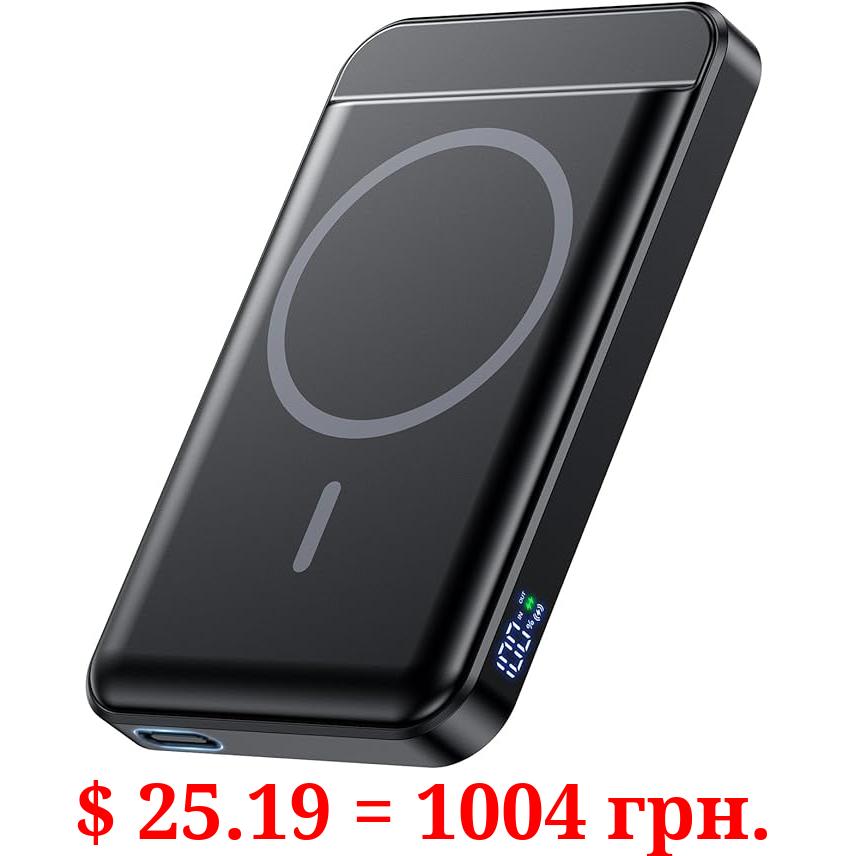 IFIDOL for Magsafe Battery Pack, Wireless Portable Charger for iPhone, (16000mAh) Magnetic Power Bank with (22W) USB-C Fast Charging for iPhone 15/15 Pro/ProMax, iPhone 14/13/12 Series - Black