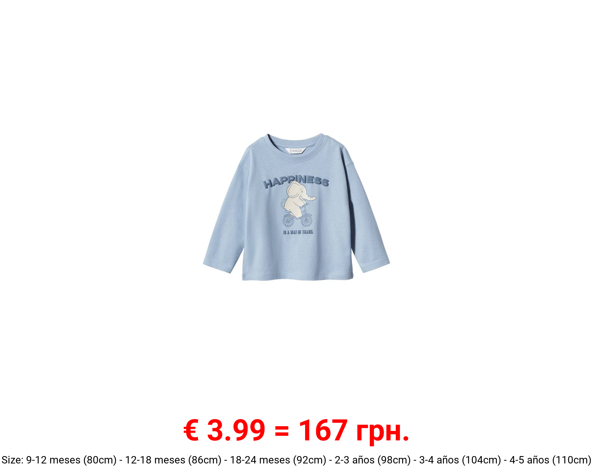 Camiseta manga larga estampada