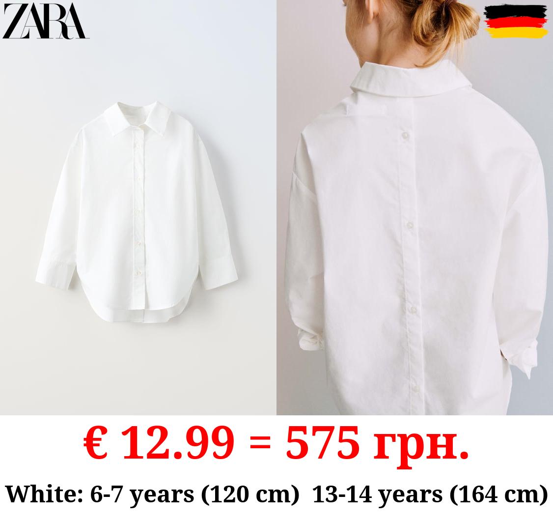 BUTTONED POPLIN SHIRT