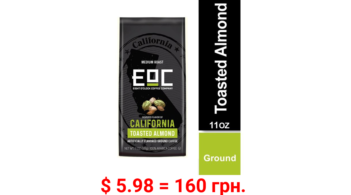 Eight O'Clock Flavors of America California Toasted Almond Ground Coffee, 11 Oz. Bag