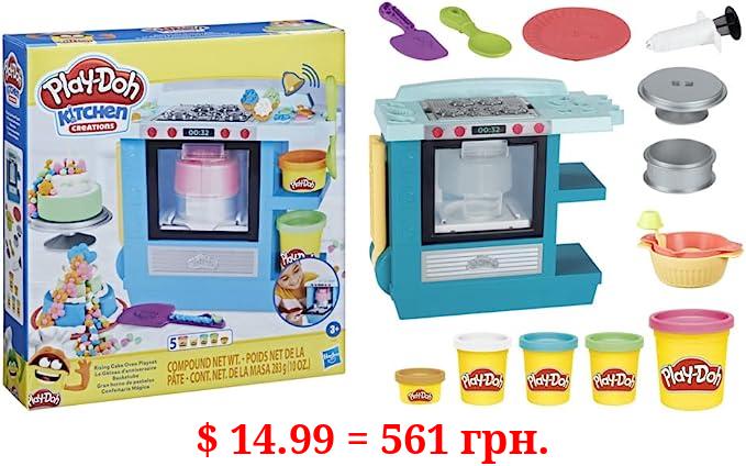 Play-Doh Kitchen Creations Rising Cake Oven Kitchen Playset, Play Kitchen Appliances, Preschool Toys, Kitchen Toys for 3 Year Old Girls and Boys and Up