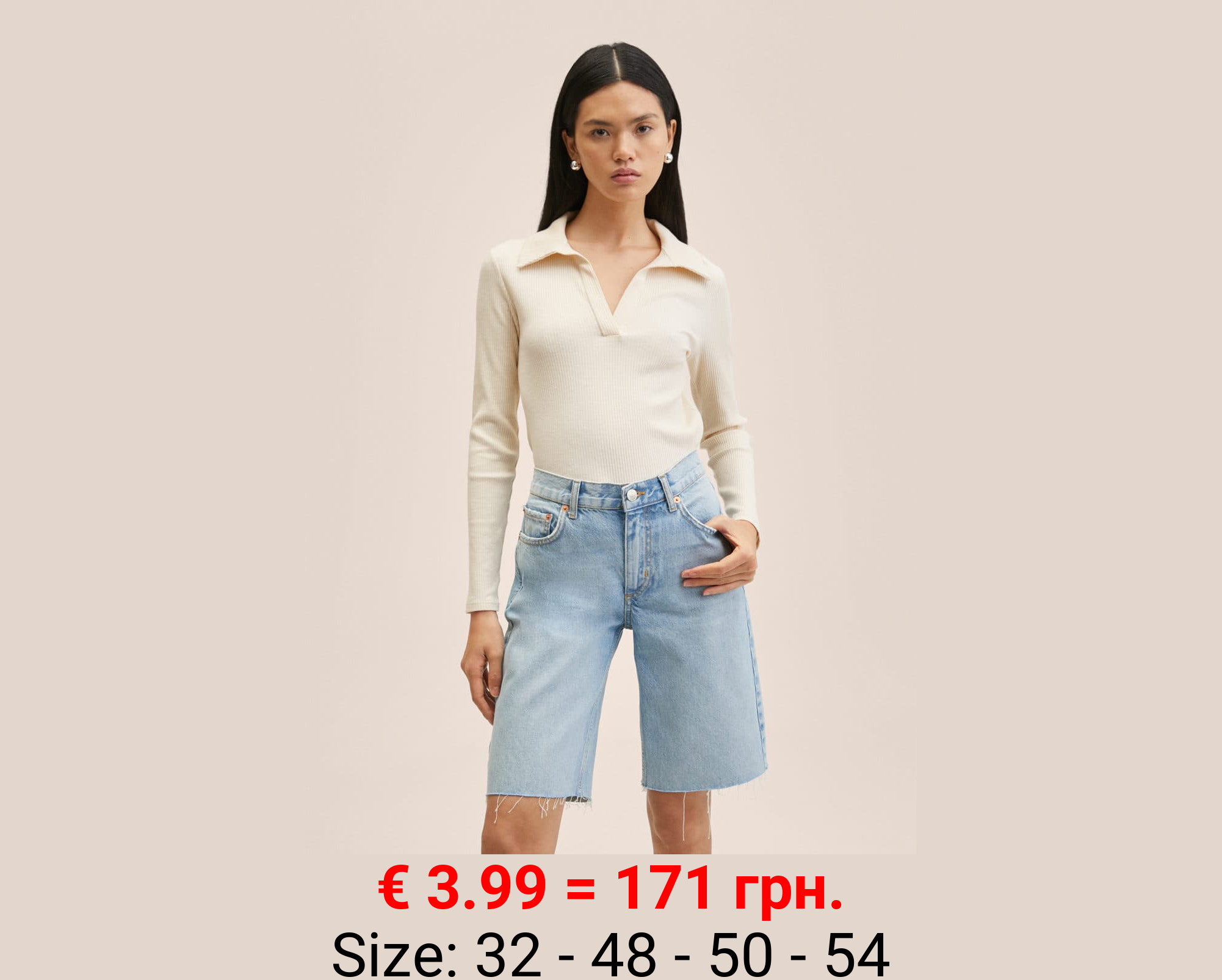 Bermudas vaqueras bajo deshilachado